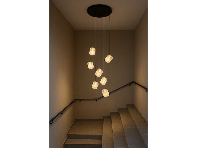 Led hanglamp – b068/7 – 3000k – warm wit – ø400 mm – in hoogte verstelbaar – zilver - afbeelding 4 van  5