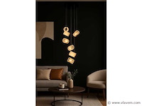 Led hanglamp . b068/7 . 3000k . warm wit . ø400 mm . in hoogte verstelbaar . zilver - afbeelding 2 van  4