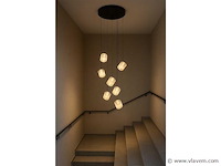Led hanglamp . b068/7 . 3000k . warm wit . ø400 mm . in hoogte verstelbaar . zilver - afbeelding 4 van  4