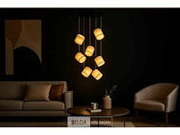 Led hanglamp – b068/7 – 3000k – warm wit – ø400 mm – in hoogte verstelbaar – zilver - afbeelding 1 van  5