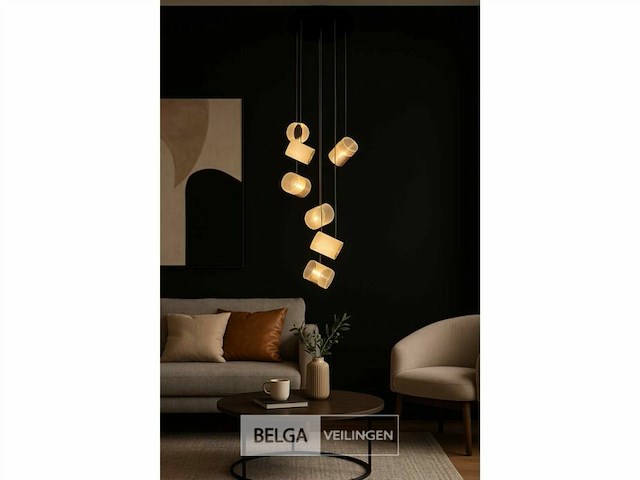 Led hanglamp – b068/7 – 3000k – warm wit – ø400 mm – in hoogte verstelbaar – zilver - afbeelding 3 van  5