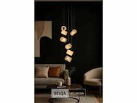 Led hanglamp – b068/7 – 3000k – warm wit – ø400 mm – in hoogte verstelbaar – zilver - afbeelding 3 van  5