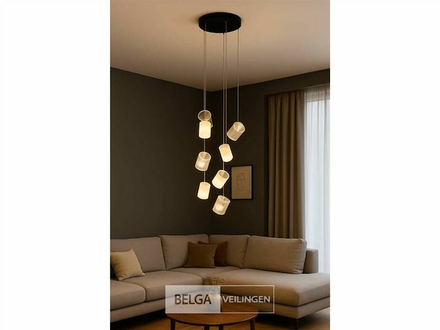Led hanglamp – b068/7 – 3000k – warm wit – ø400 mm – in hoogte verstelbaar – zilver - afbeelding 4 van  5