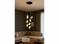 Led hanglamp – b068/7 – 3000k – warm wit – ø400 mm – in hoogte verstelbaar – zilver - afbeelding 4 van  5