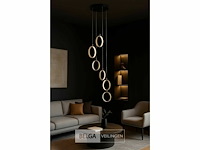 Led hanglamp – b069/6 – 3000k – warm wit – ø350 mm – in hoogte verstelbaar – zilver - afbeelding 3 van  5