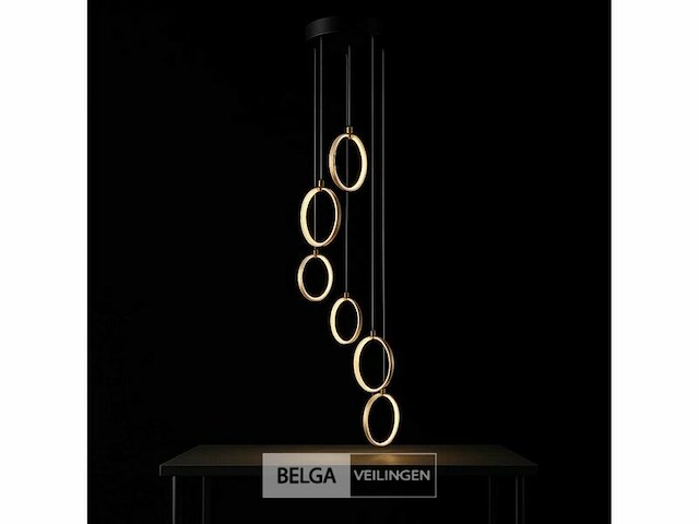 Led hanglamp – b069/6 – 3000k – warm wit – ø350 mm – in hoogte verstelbaar – zilver - afbeelding 5 van  5