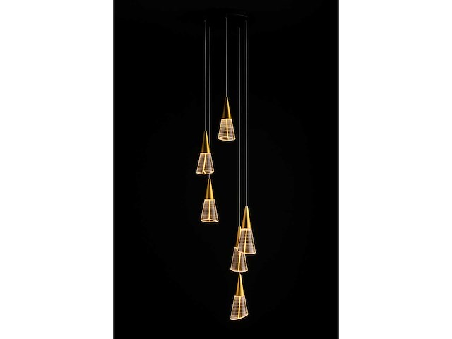 Led hanglamp – b073/6 – 3000k – warm wit – ø350 mm – in hoogte verstelbaar – zilver - afbeelding 3 van  3