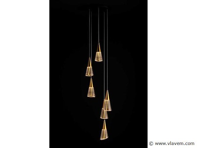 Led hanglamp – b073/6 – 3000k – warm wit – ø350 mm – in hoogte verstelbaar – zilver - afbeelding 4 van  4