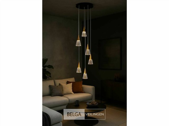 Led hanglamp – b073/6 – 3000k – warm wit – ø350 mm – in hoogte verstelbaar – zilver - afbeelding 3 van  5