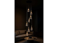 Led hanglamp – b073/8 – 3000k – warm wit – ø400 mm – in hoogte verstelbaar – zilver - afbeelding 3 van  3