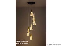 Led hanglamp . b073/8 . 3000k . warm wit . ø400 mm . in hoogte verstelbaar . zilver - afbeelding 1 van  3