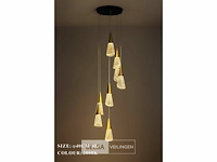 Led hanglamp – b073/8 – 3000k – warm wit – ø400 mm – in hoogte verstelbaar – zilver - afbeelding 2 van  4