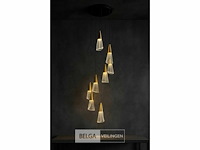 Led hanglamp – b073/8 – 3000k – warm wit – ø400 mm – in hoogte verstelbaar – zilver - afbeelding 4 van  4