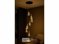 Led hanglamp – b073/8 – 3000k – warm wit – ø400 mm – in hoogte verstelbaar – zilver - afbeelding 3 van  4