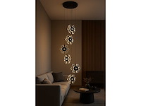 Led hanglamp – b074/6 – 3000k – warm wit – ø350 mm – in hoogte verstelbaar – zilver - afbeelding 3 van  4