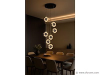 Led hanglamp – b074/6 – 3000k – warm wit – ø350 mm – in hoogte verstelbaar – zilver - afbeelding 2 van  4