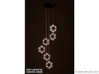 Led hanglamp – b074/6 – 3000k – warm wit – ø350 mm – in hoogte verstelbaar – zilver - afbeelding 4 van  4