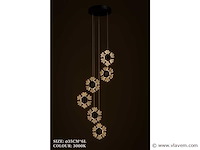 Led hanglamp – b074/6 – 3000k – warm wit – ø350 mm – in hoogte verstelbaar – zilver - afbeelding 4 van  4