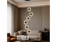 Led hanglamp – b074/6 – 3000k – warm wit – ø350 mm – in hoogte verstelbaar – zilver - afbeelding 2 van  5