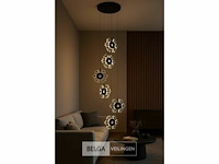 Led hanglamp – b074/6 – 3000k – warm wit – ø350 mm – in hoogte verstelbaar – zilver - afbeelding 4 van  5