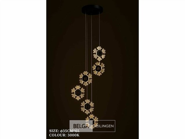 Led hanglamp – b074/6 – 3000k – warm wit – ø350 mm – in hoogte verstelbaar – zilver - afbeelding 5 van  5