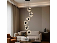 Led hanglamp – b074/6 – 3000k – warm wit – ø350 mm – in hoogte verstelbaar – zilver - afbeelding 2 van  5