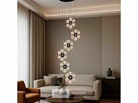 Led hanglamp – b074/6 – 3000k – warm wit – ø350 mm – in hoogte verstelbaar – zilver - afbeelding 1 van  5