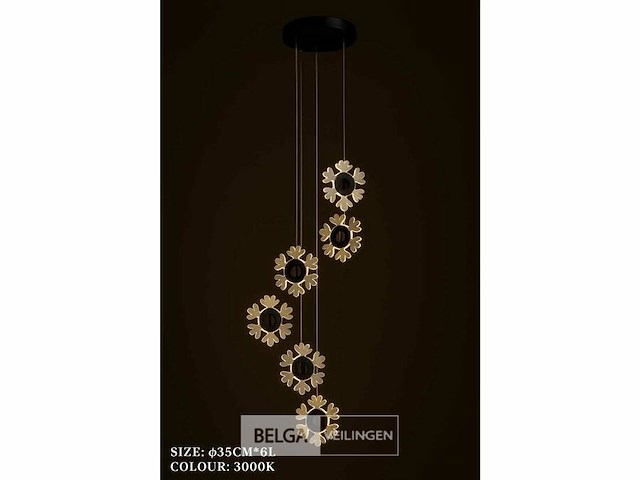 Led hanglamp – b074/6 – 3000k – warm wit – ø350 mm – in hoogte verstelbaar – zilver - afbeelding 5 van  5