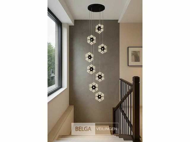 Led hanglamp – b074/8 – 3000k – warm wit – ø400 mm – in hoogte verstelbaar – zilver - afbeelding 2 van  3