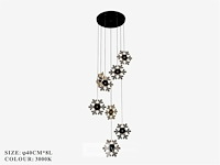 Led hanglamp – b074/8 – 3000k – warm wit – ø400 mm – in hoogte verstelbaar – zilver - afbeelding 3 van  3