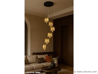 Led hanglamp design – 3000k warm wit – in hoogte verstelbaar – b063/6 - afbeelding 3 van  5