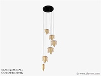 Led hanglamp design – 3000k warm wit – in hoogte verstelbaar – b063/6 - afbeelding 5 van  5