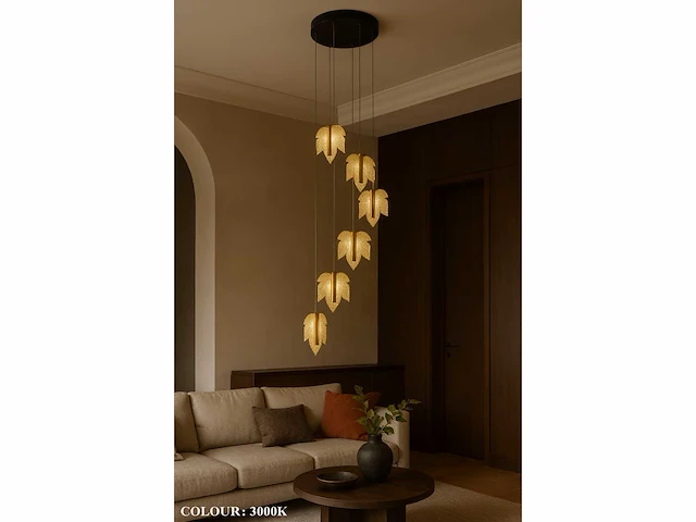 Led hanglamp design – 3000k warm wit – in hoogte verstelbaar – b063/6 - afbeelding 2 van  5