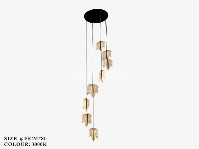 Led hanglamp design – 3000k warm wit – in hoogte verstelbaar – b063/8 - afbeelding 1 van  4