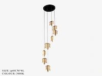Led hanglamp design – 3000k warm wit – in hoogte verstelbaar – b063/8 - afbeelding 4 van  4