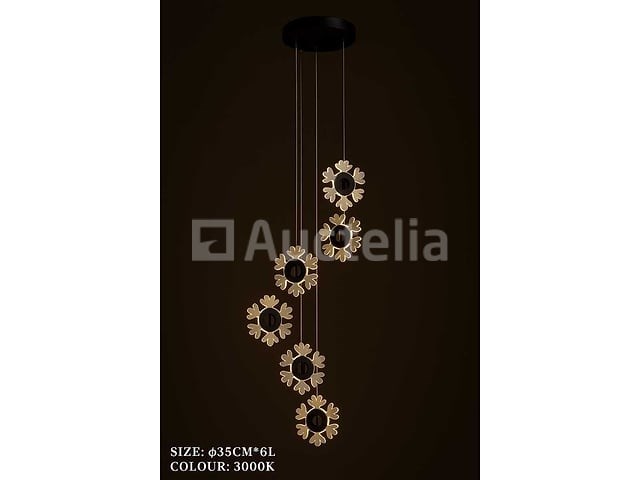 Led hanglamp design – 3000k warm wit – in hoogte verstelbaar – b074/6 - afbeelding 4 van  4