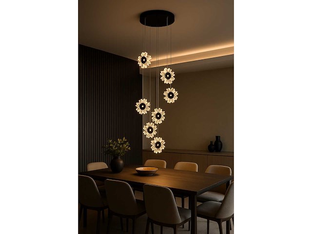 Led hanglamp design – 3000k warm wit – in hoogte verstelbaar – b074/6 - afbeelding 2 van  4