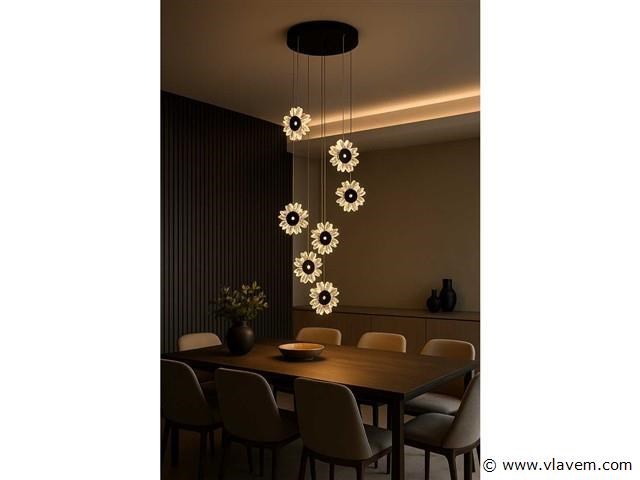 Led hanglamp design – 3000k warm wit – in hoogte verstelbaar – b074/6 - afbeelding 2 van  4