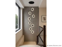 Led hanglamp design – 3000k warm wit – in hoogte verstelbaar – b074/8 - afbeelding 1 van  2