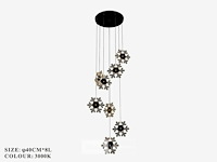 Led hanglamp design – 3000k warm wit – in hoogte verstelbaar – b074/8 - afbeelding 3 van  3