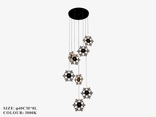Led hanglamp design – 3000k warm wit – in hoogte verstelbaar – b074/8 - afbeelding 2 van  2