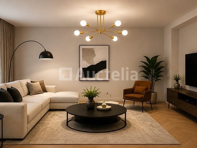 Led hanglamp max 18w – 6x e27 – goud – 600x250mm – ip20 – lorenzo-6 - afbeelding 1 van  5