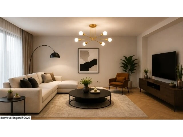 Led hanglamp max 18w – 6x e27 – goud – 600x250mm – ip20 – lorenzo-6 - afbeelding 4 van  6