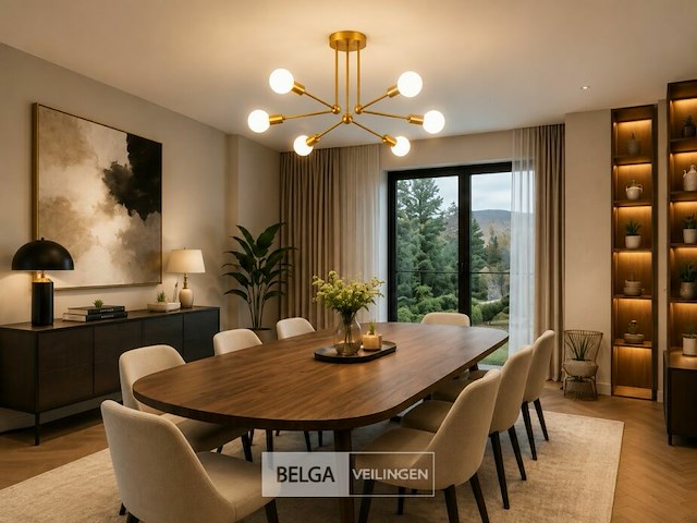 Led hanglamp max 18w – 6x e27 – goud – 600x250mm – ip20 – lorenzo-6 - afbeelding 1 van  6
