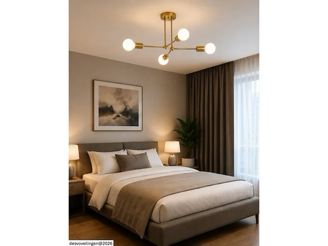 Led hanglamp max 18w – e27 – goud – 520x250mm – ip20 – lorenzo-4 - afbeelding 4 van  6