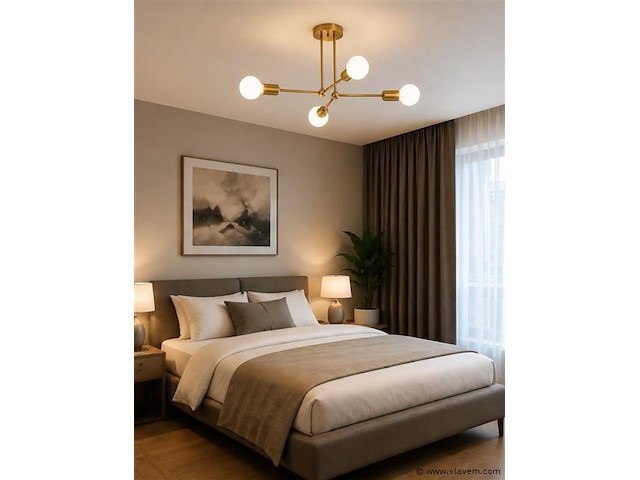 Led hanglamp max 18w – e27 – goud – 520x250mm – ip20 – lorenzo-4 - afbeelding 3 van  5