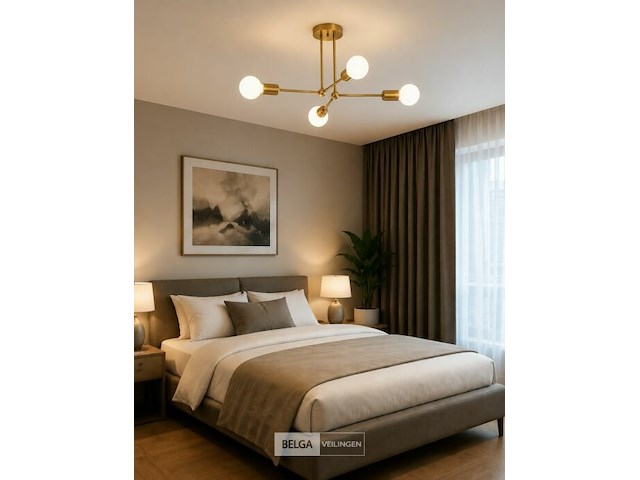 Led hanglamp max 18w – e27 – goud – 520x250mm – ip20 – lorenzo-4 - afbeelding 4 van  6