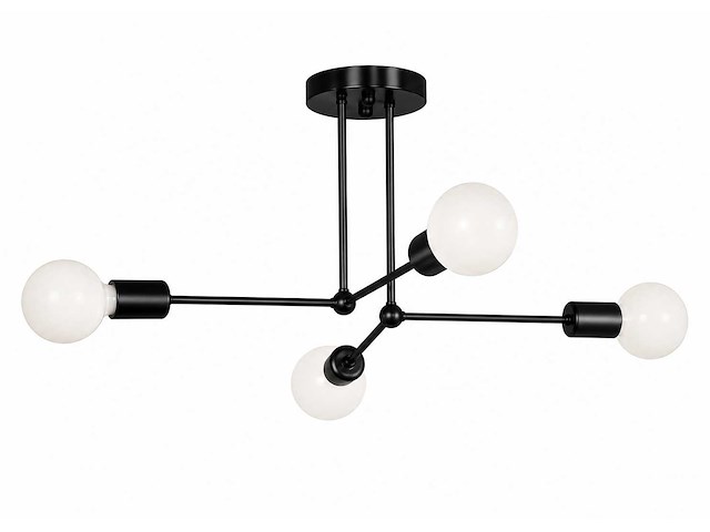 Led hanglamp max 18w – e27 – zwart – 520x250mm – ip20 – lorenzo-4 - afbeelding 2 van  5