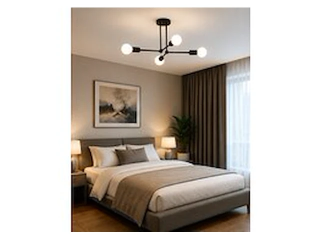 Led hanglamp max 18w – e27 – zwart – 520x250mm – ip20 – lorenzo-4 - afbeelding 1 van  6