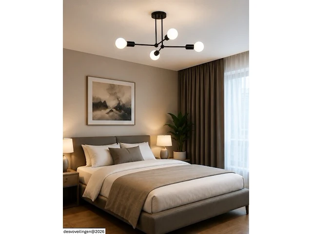 Led hanglamp max 18w – e27 – zwart – 520x250mm – ip20 – lorenzo-4 - afbeelding 2 van  6